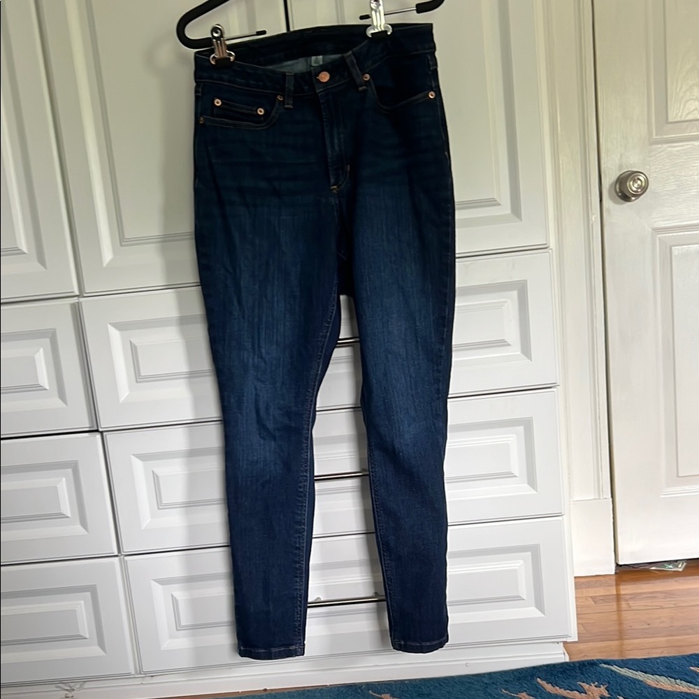 L.L. Bean Blue Skinny Jeans with Stretch Fit